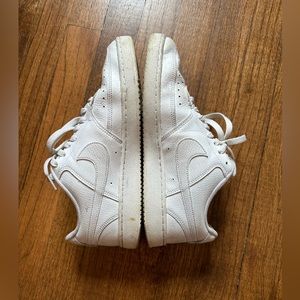 Size 9.5 court vision low all white Nikes